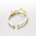 Wholesale Simple Style 925 Sterling Silver adjustable 18K Gold Mountain Ring